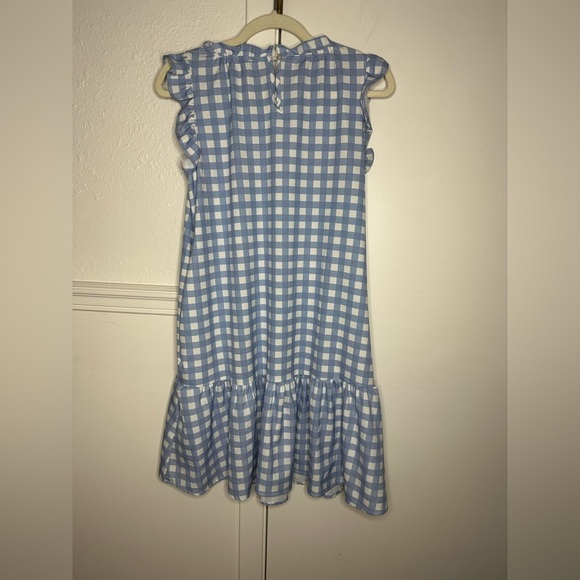 Michelle McDowell Blue Gingham Dress size S - Picture 3 of 6